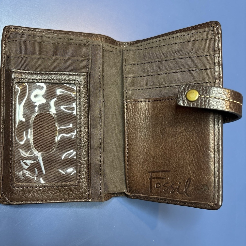 Fossil Leather Multicolor Patchwork Wallet Boho R… - image 5